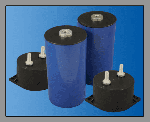 DC link capacitors and snubber capacitors for high current and very low inductance