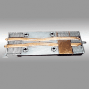Heat pipe flattened cold plate assembly