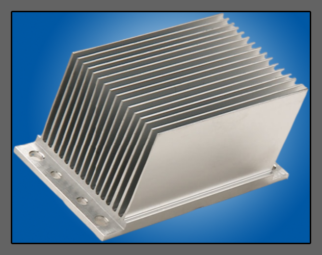 High fin density extruded air cooled heat sink