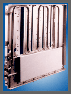 Liquid cooled heat sink mechanical support assembly