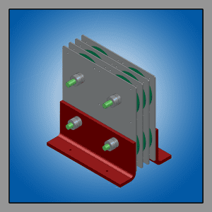 Air cooled ceramic resistor assembly