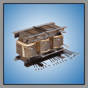 Edge wound three phase inductor