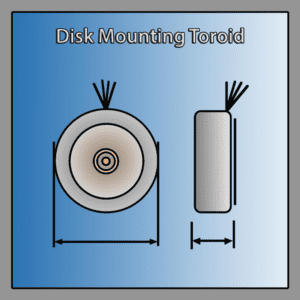 Toroidal transformer disk mounting