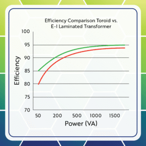 Efficiency comparison toroidal transformer vs standard transformer