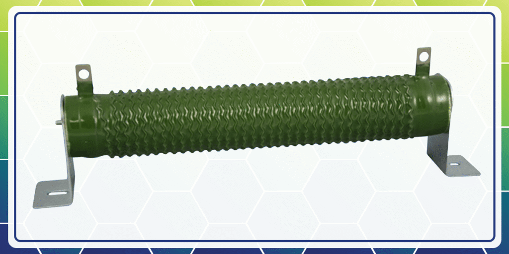 Single corrugated tape wound resistor tab ends